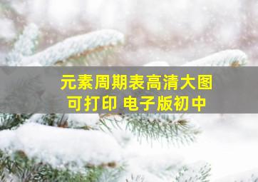 元素周期表高清大图可打印 电子版初中